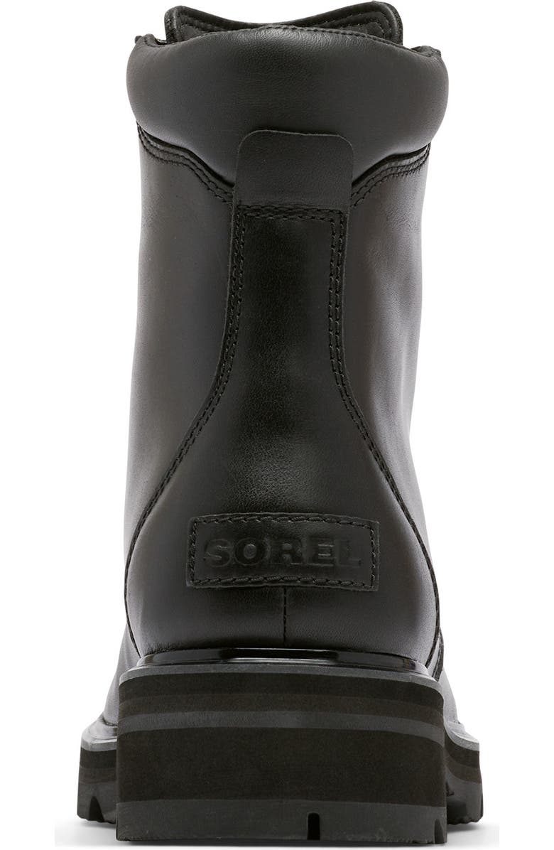 SOREL Lennox Waterproof Lace-Up Boot, Alternate, color, Black/ Sea Salt