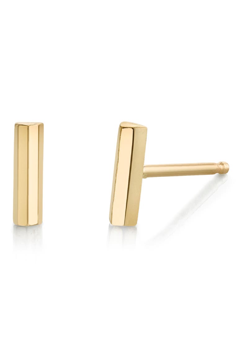 Single Knife Stud Earring, Main, color, YELLOW GOLD