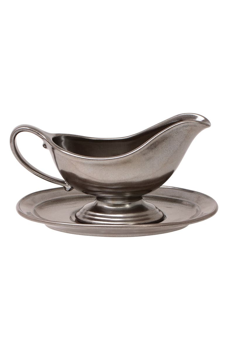 Juliska Pewter Stoneware Sauce Boat, Alternate, color, 