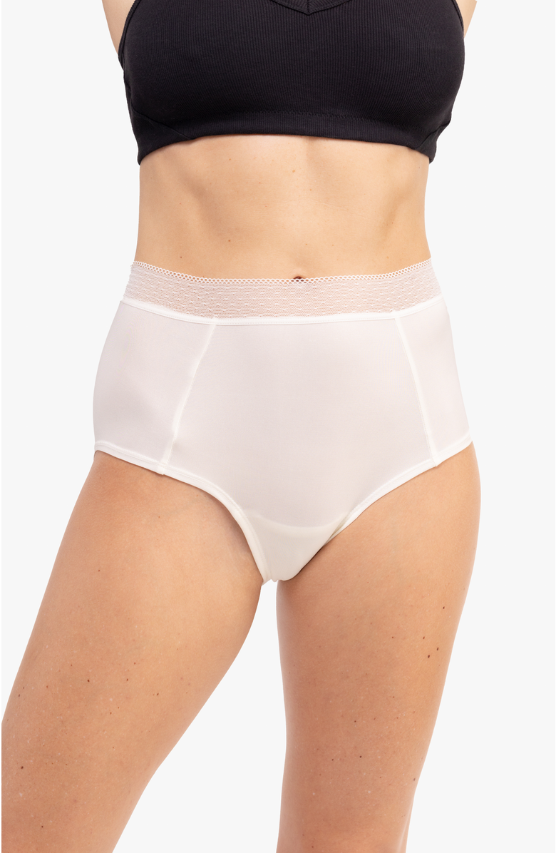 Uwila Warrior High Waisted Soft Silk Briefs, Main, color, Winter White