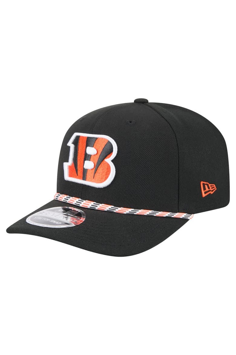 Men's New Era Black Cincinnati Bengals Gameday Multi Rope 9SEVENTY Stretch-Snap Hat, Main, color, Black
