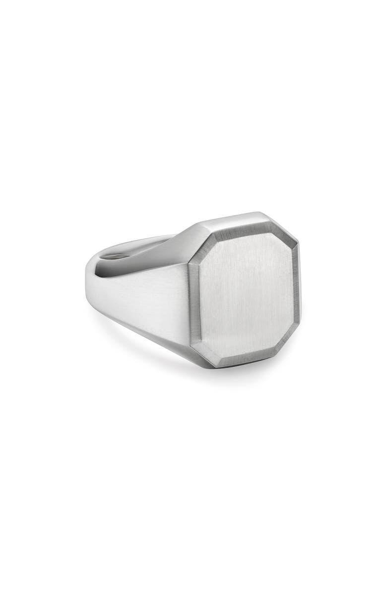 David Yurman Men's Streamline Signet Ring in Sterling Silver, 18mm, Alternate, color, Silver