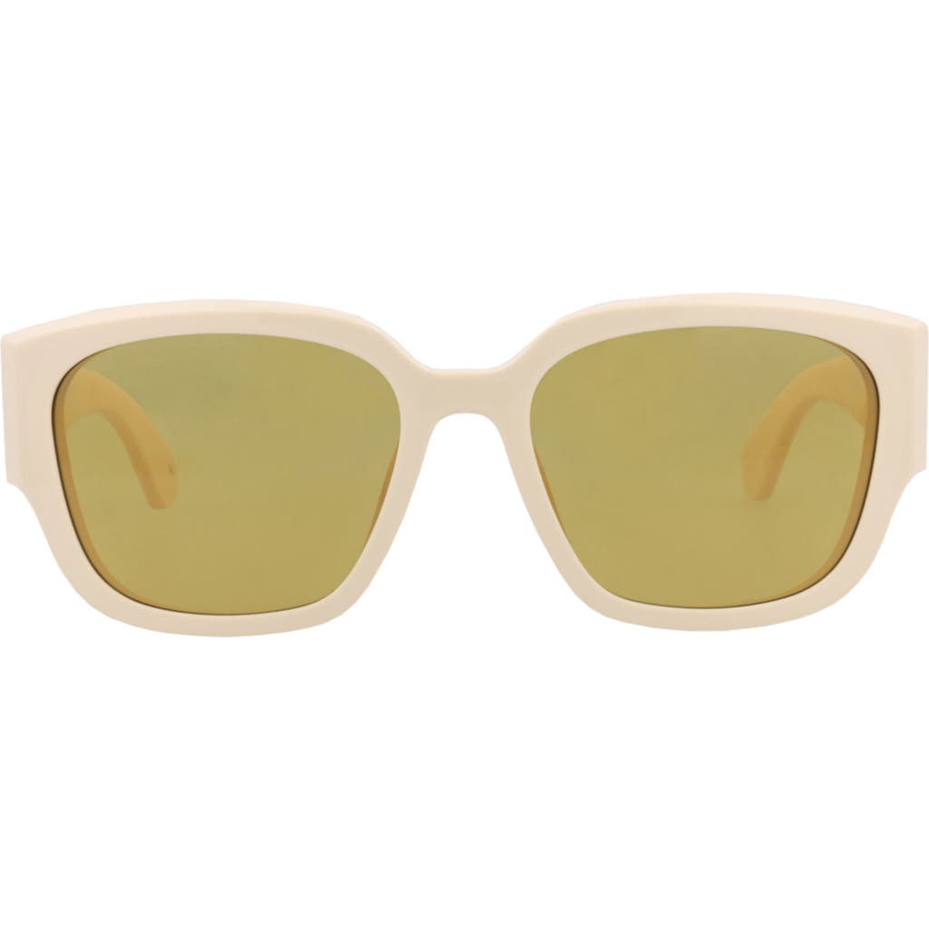 Alexander Mcqueen Ch0259s Rectangle Acetate Sunglasses In Neutral