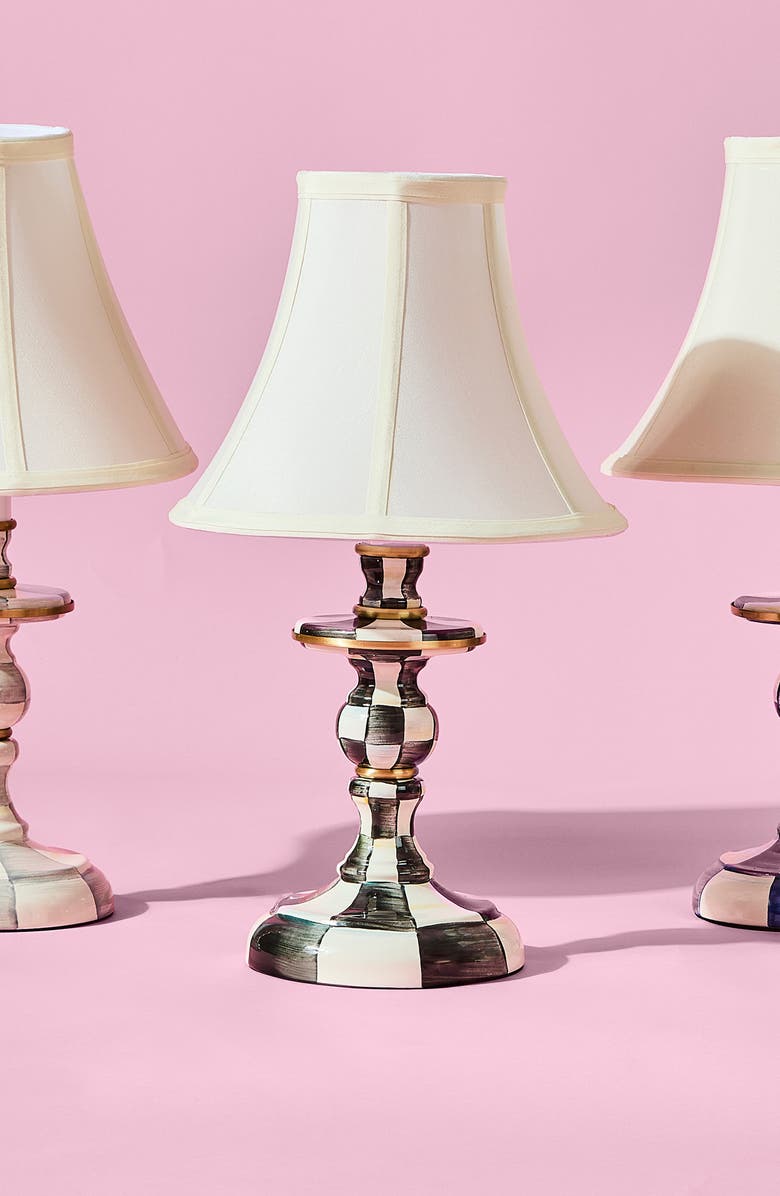 MACKENZIE CHILDS Courtly Check Candlestick Lamp, Alternate, color, Courtly