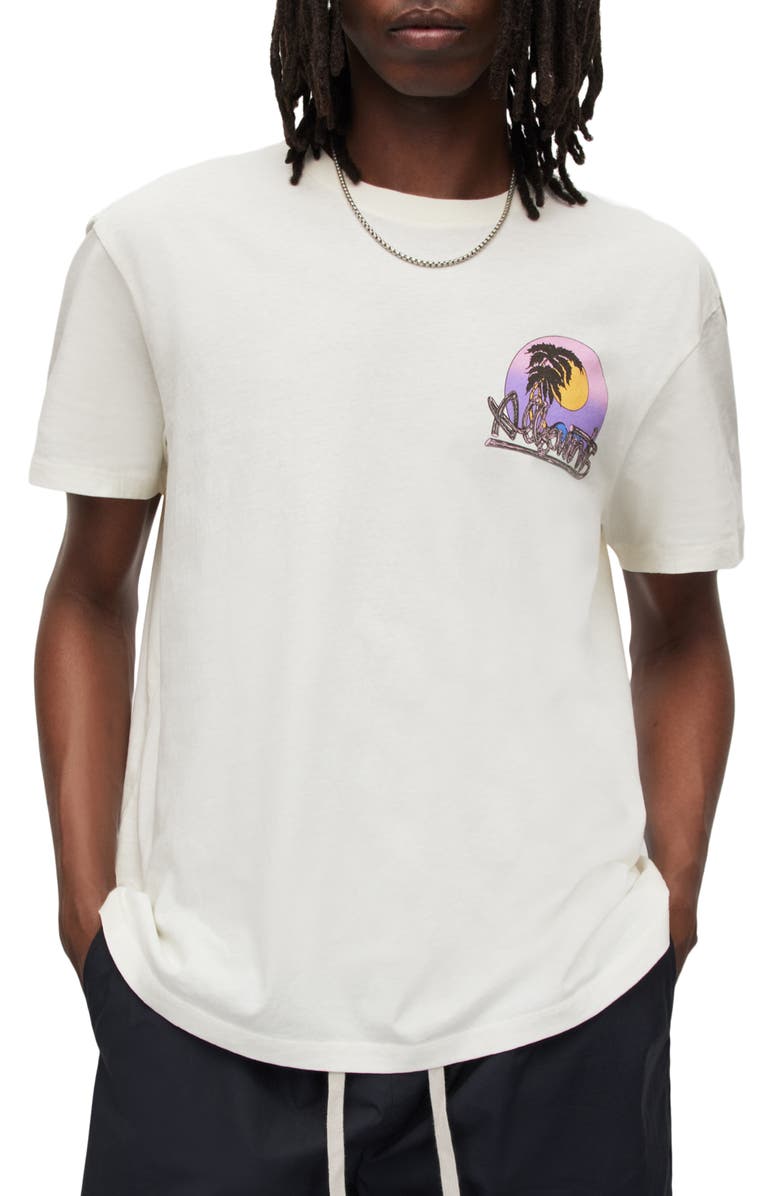 AllSaints Chroma Organic Cotton Graphic T-Shirt, Main, color, 