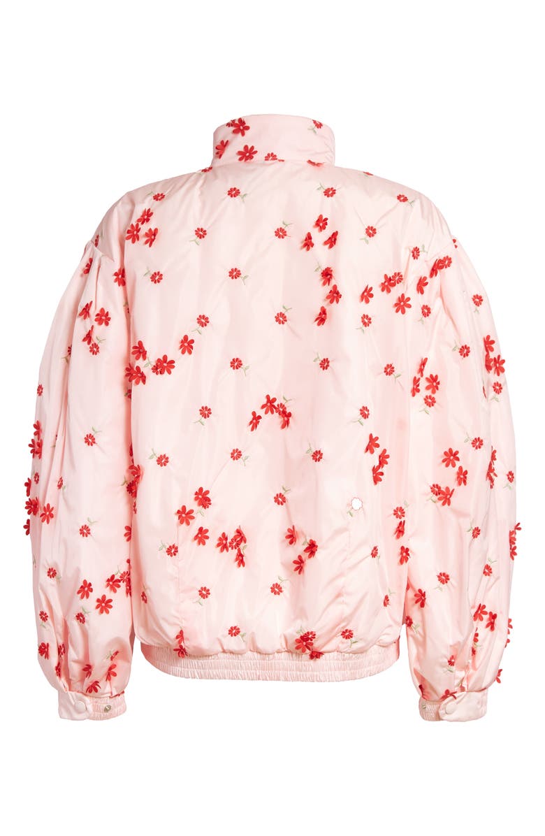 Moncler Genius x 4 Simone Rocha Floral Embellished Down Bomber Jacket, Alternate, color,
