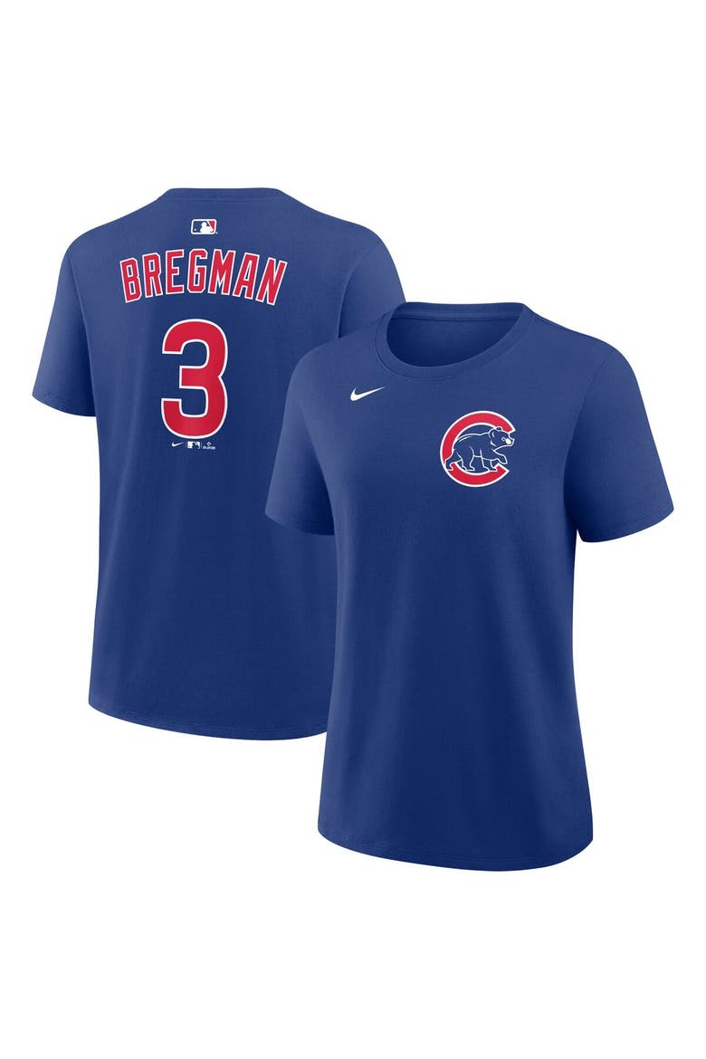 Women's Nike Alex Bregman Royal Chicago Cubs Name & Number T-Shirt, Main, color, Royal