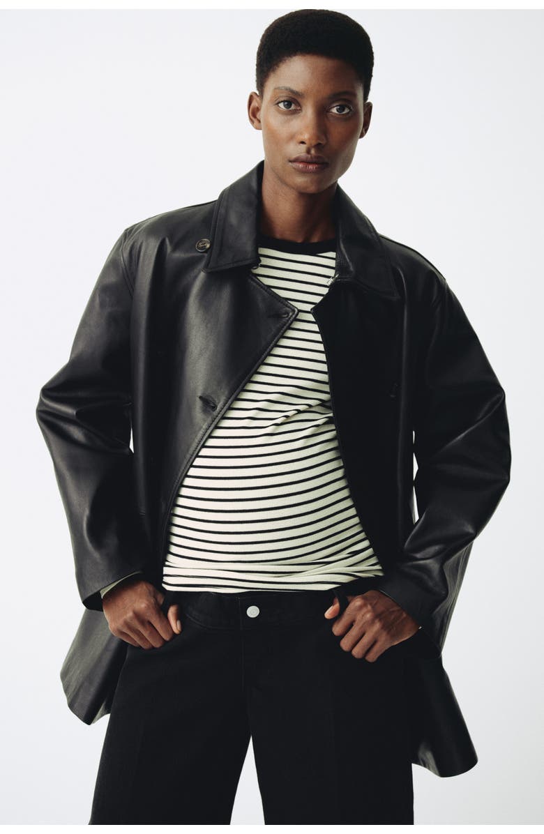 H&M Mama Ribbed Jersey Top, Alternate, color, Cream/Striped