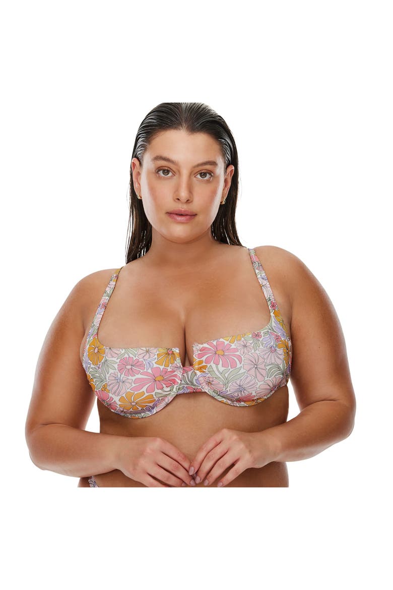 Soft Bloom Underwire Bikini Top, Main, color, Multi