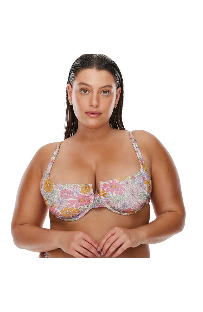 Flirtt Gottex Soft Bloom Underwire Bikini Top, Main, color, Multi