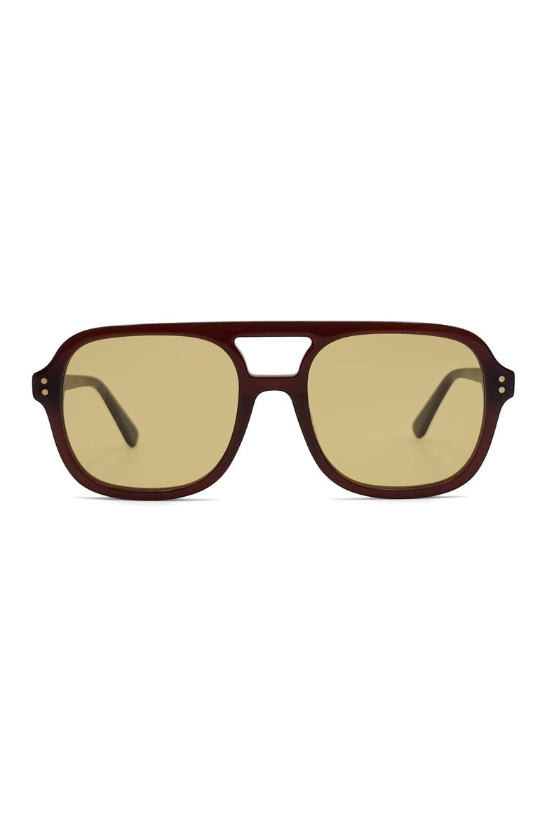 Rowyn 55mm Aviator Sunglasses, Main, color, BROWN