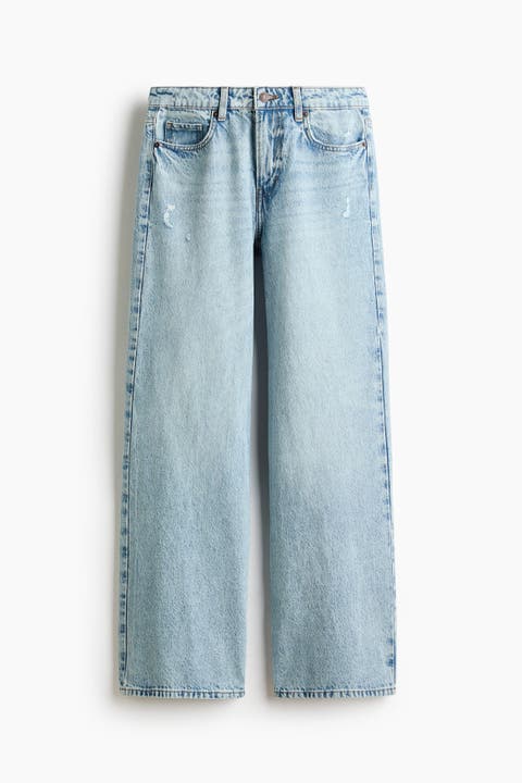 Wide-leg Regular Waist Jeans