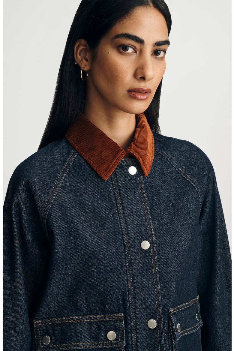 Alix Boxy Denim Chore Jacket, Alternate, color, RINSE CLASSIC BLUE