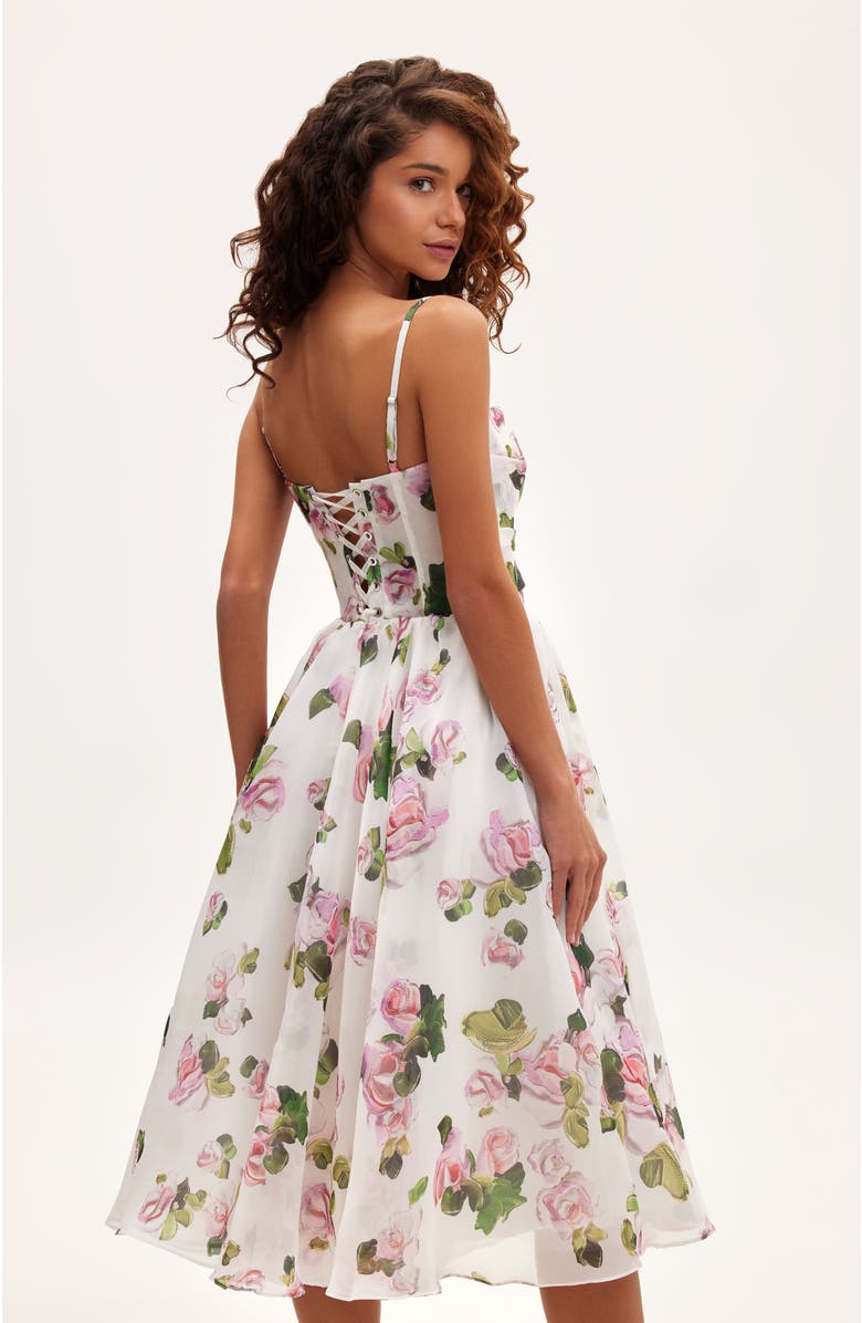 Milla Spaghetti Strap Midi Dress With A Floral Print, Alternate, color, 