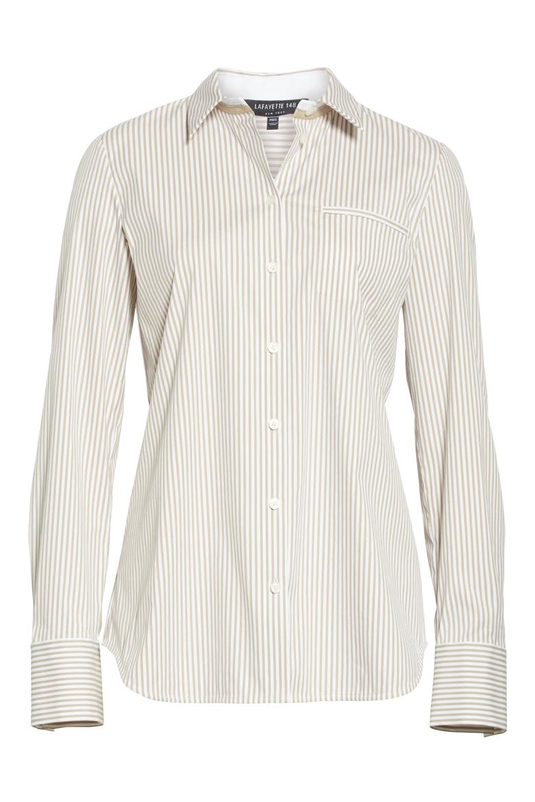 Paget Courtland Stripe Blouse, Alternate, color, DUNE MULTI
