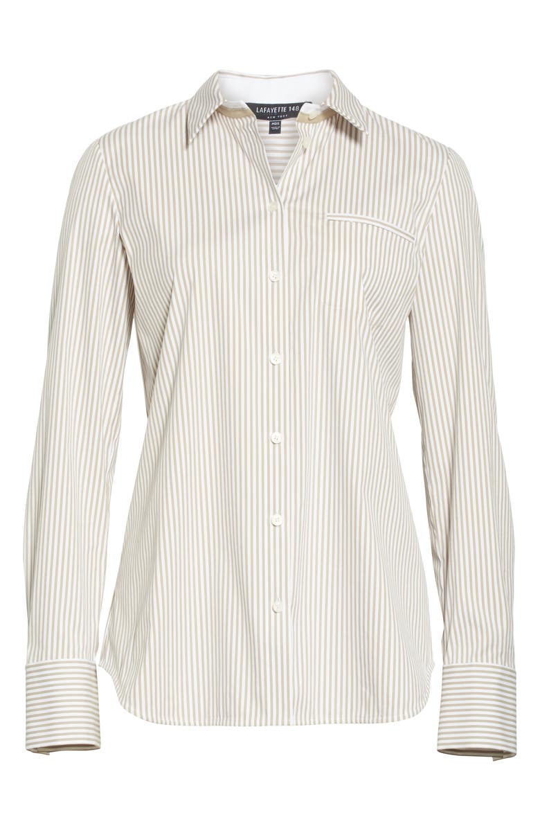 Lafayette 148 New York Paget Courtland Stripe Blouse, Alternate, color, 
