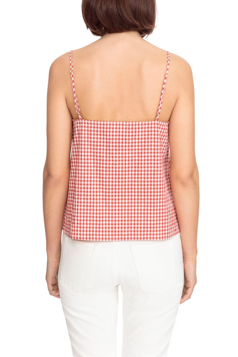 Suzie Gingham Top, Alternate, color, RED VICHY