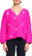 CIEBON Grace Embroidered V-Neck Sweater