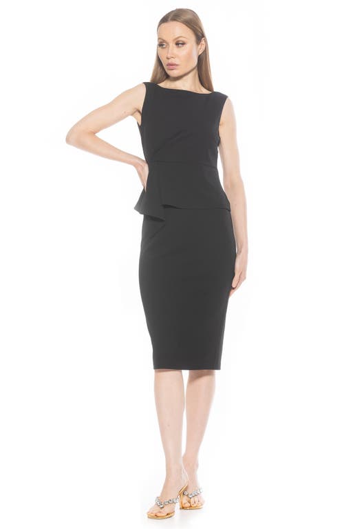 Alexia Admor Amora Boat Neck Sleeveless Sheath Dress In Black