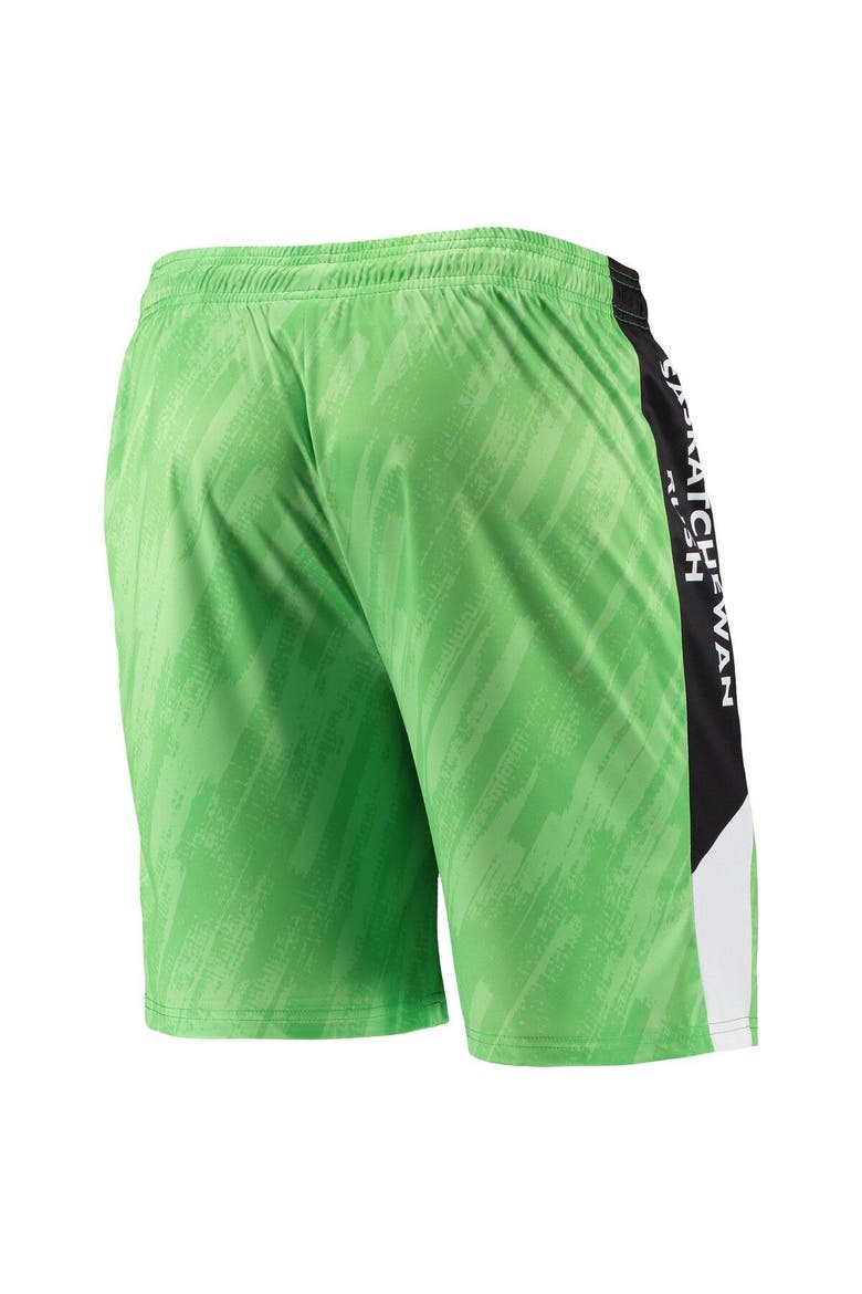Men's FOCO Green Saskatchewan Rush Static Mesh Shorts, Alternate, color, Green
