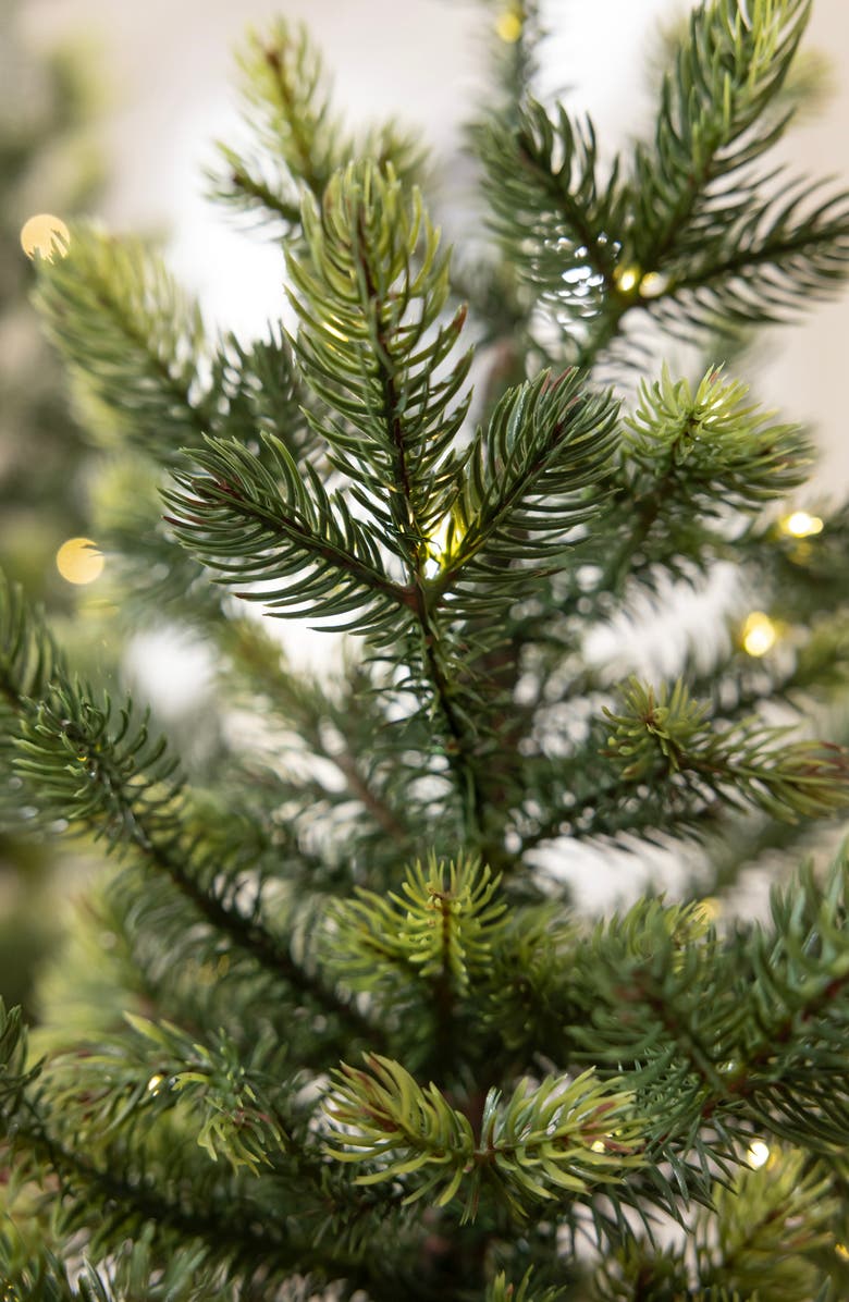 Balsam Hill Lit Countryside Tabletop Trees, Alternate, color, Green