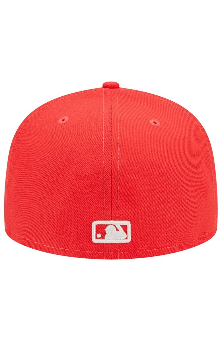 New Era Men's New Era Red St. Louis Cardinals Lava Highlighter Logo 59FIFTY Fitted Hat, Alternate, color, 