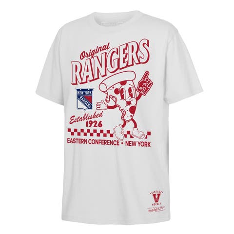 Youth Mitchell & Ness White New York Rangers Concession Stand T-Shirt