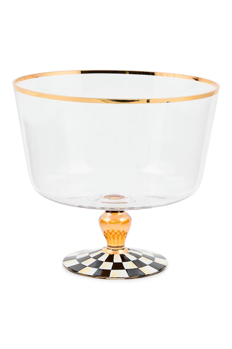 Courtly Check Glass Trifle Dish, Main, color, COURTLY
