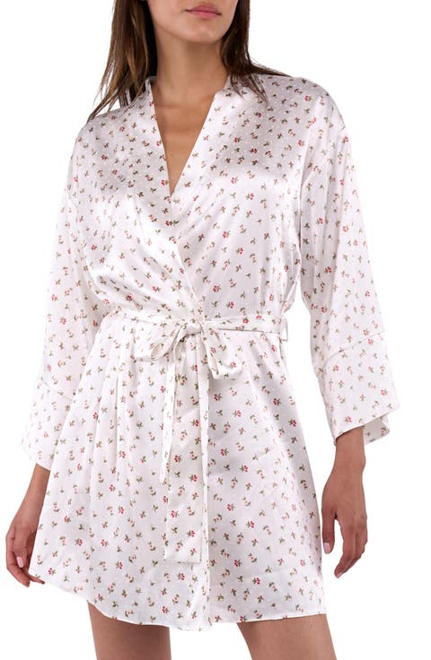 Tiana Printed Dot Jacquard Wrap Robe