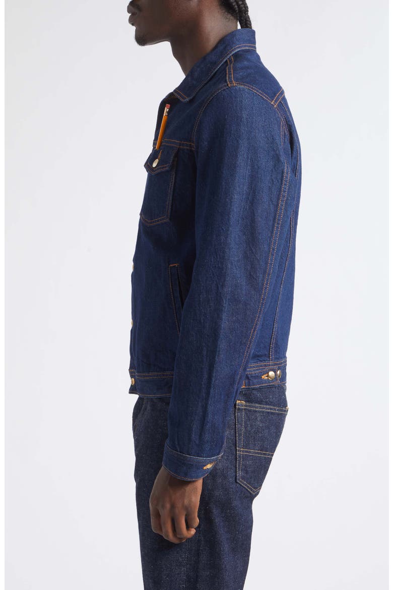 Deep Indigo Denim Trucker Jacket, Alternate, color, DEEP INDIGO