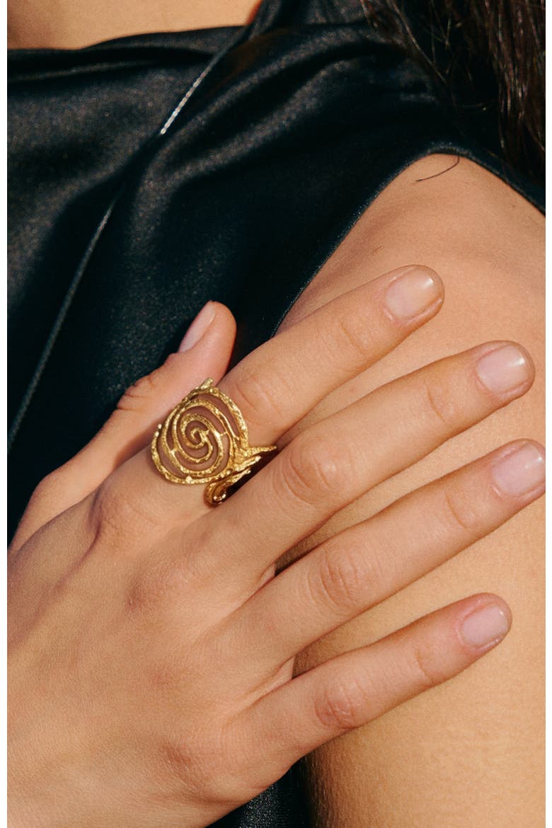 Eternal Spiral Small Ring, Alternate, color, Gold