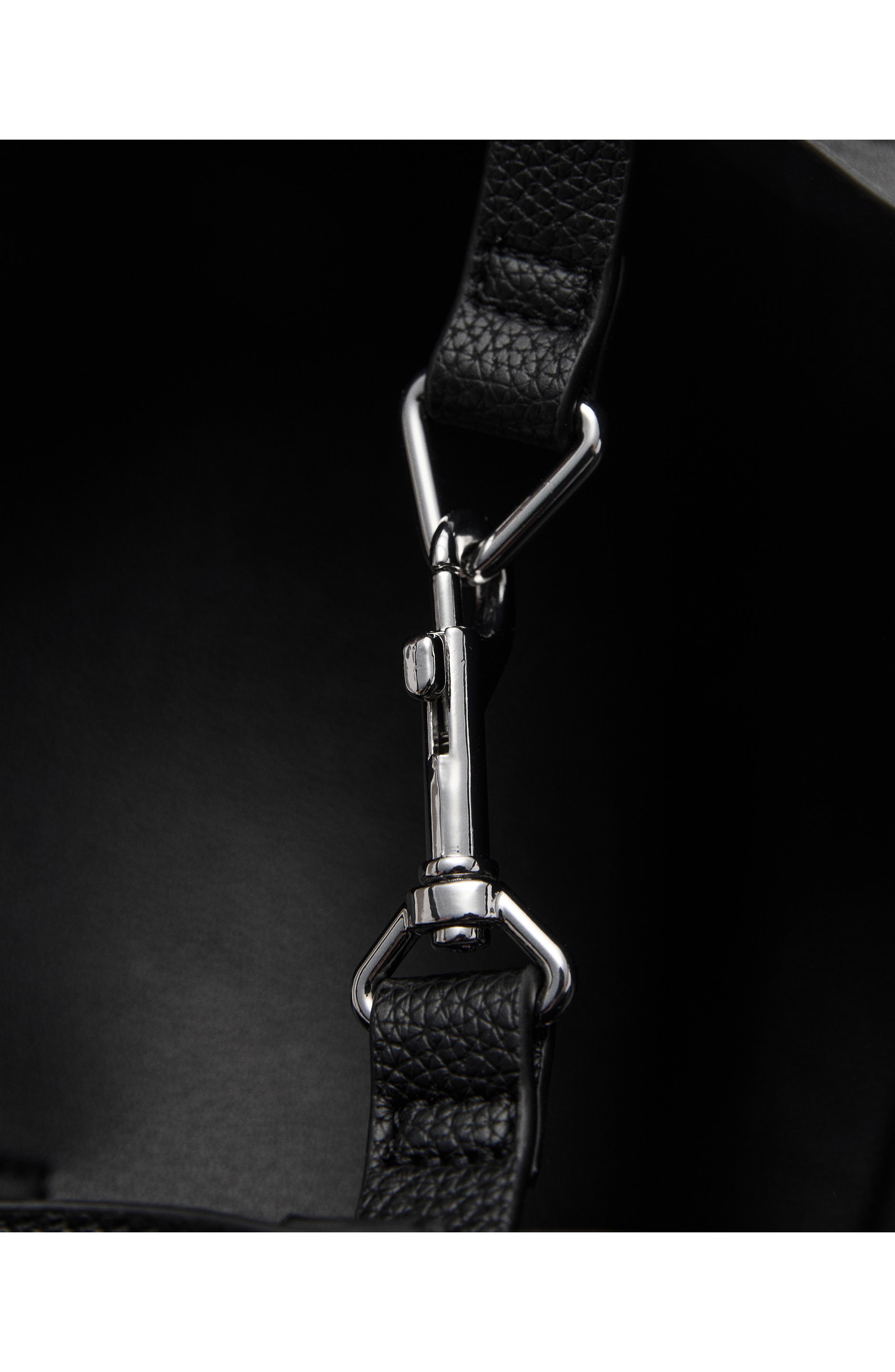 MANGO Pebble Faux Leather Shopper Bag, Alternate, color, 