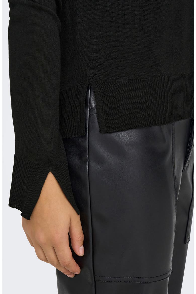 Vienna Long Sleeve Knit T-Shirt, Alternate, color, BLACK