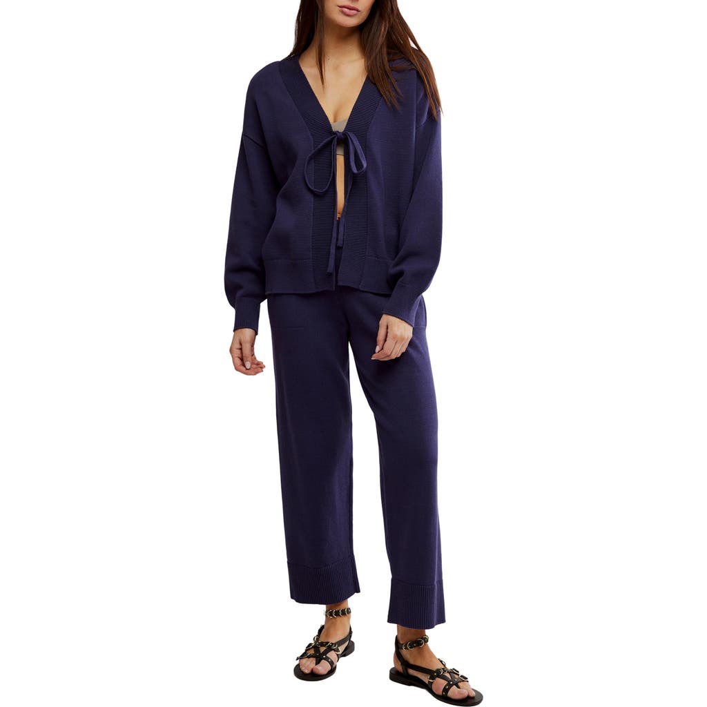 Free People Solar Sweater Set In Navy In Black