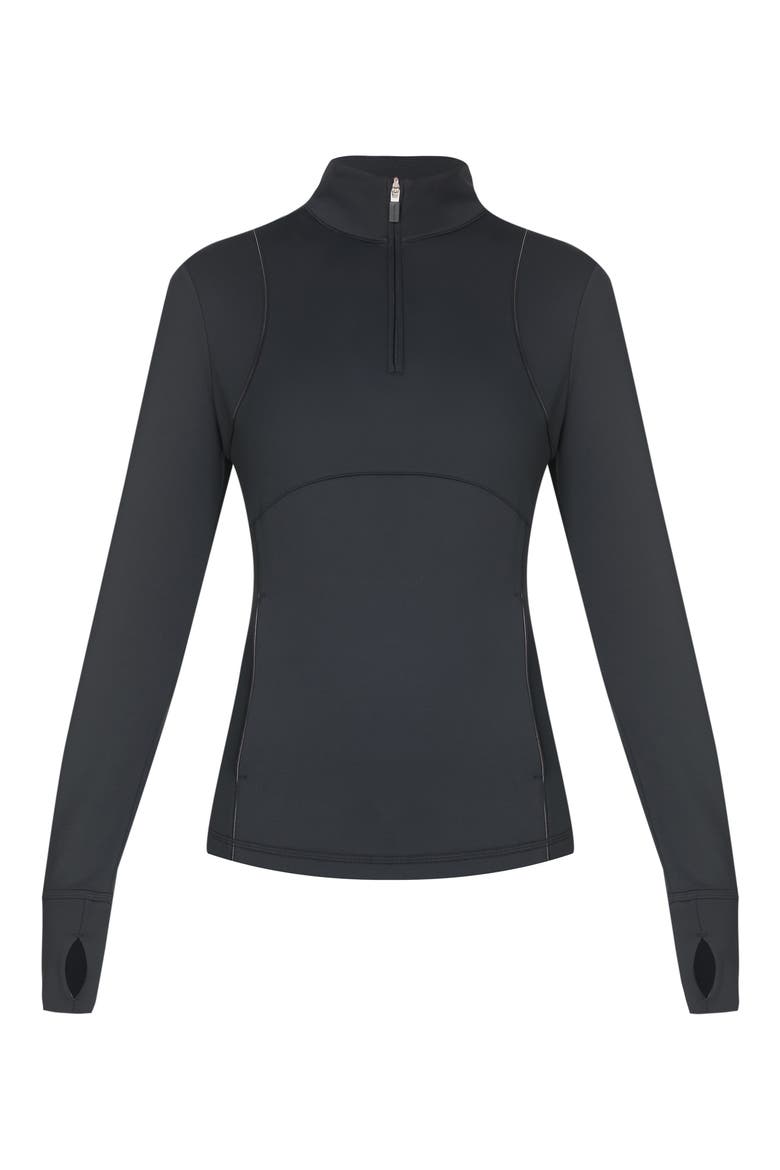 Therma Midlayer Half Zip Jacket, Alternate, color, BLACK