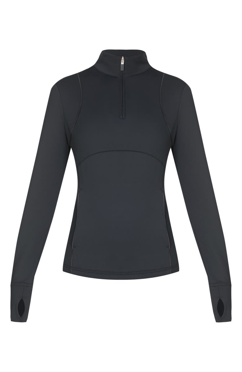 Sweaty Betty Therma Midlayer Half Zip Jacket, Alternate, color, Black