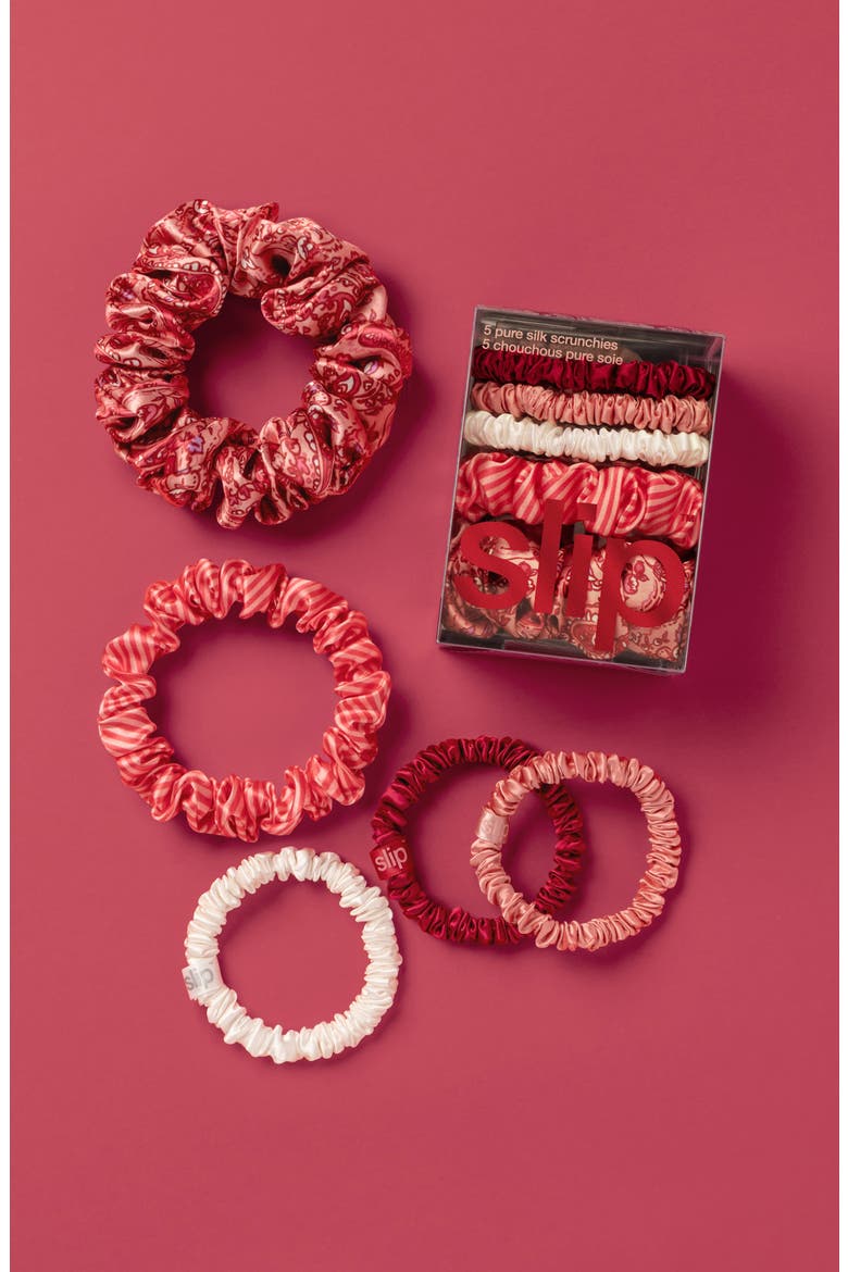 Harriet 5-Pack Assorted Scrunchies Set, Alternate, color, HARRIET