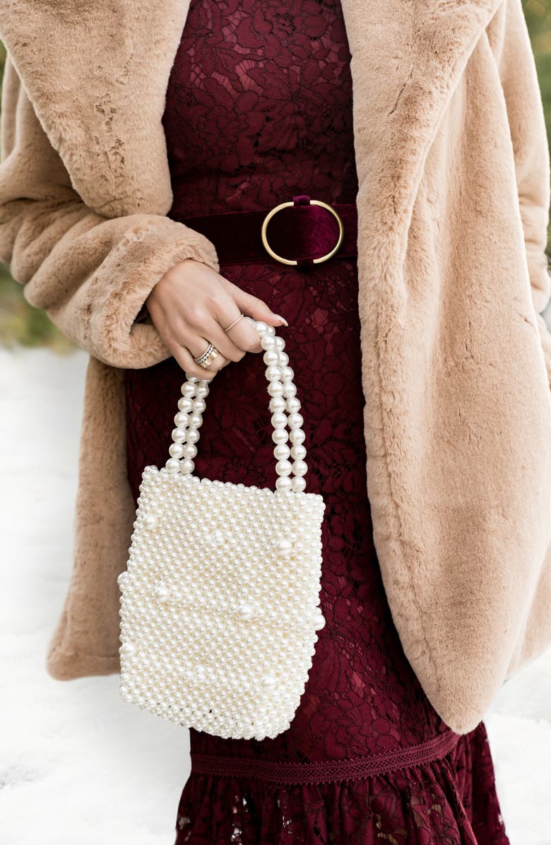 Rachel Parcell Oval Buckle Velvet Belt, Alternate, color,