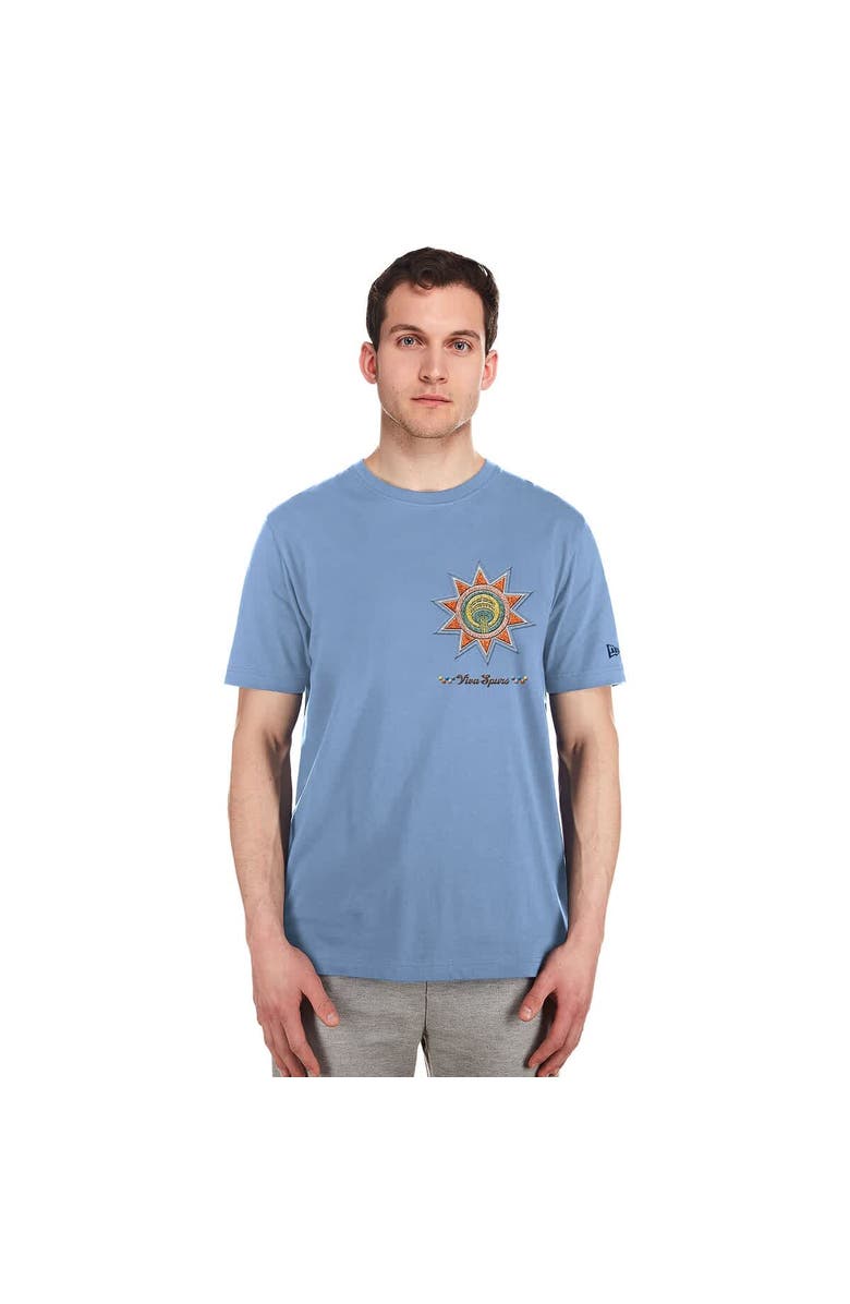 New Era Men's New Era  Light Blue San Antonio Spurs 2024/25 City Edition Chenille Heavyweight T-Shirt, Alternate, color, 