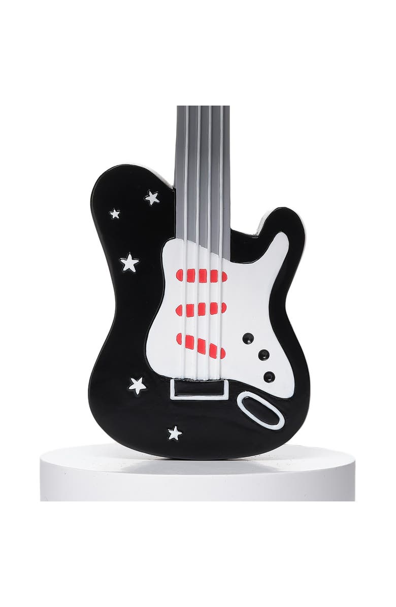 Lambs & Ivy Rock Star Guitar Lamp with Musical Notes Shade & Bulb, Alternate, color, Black