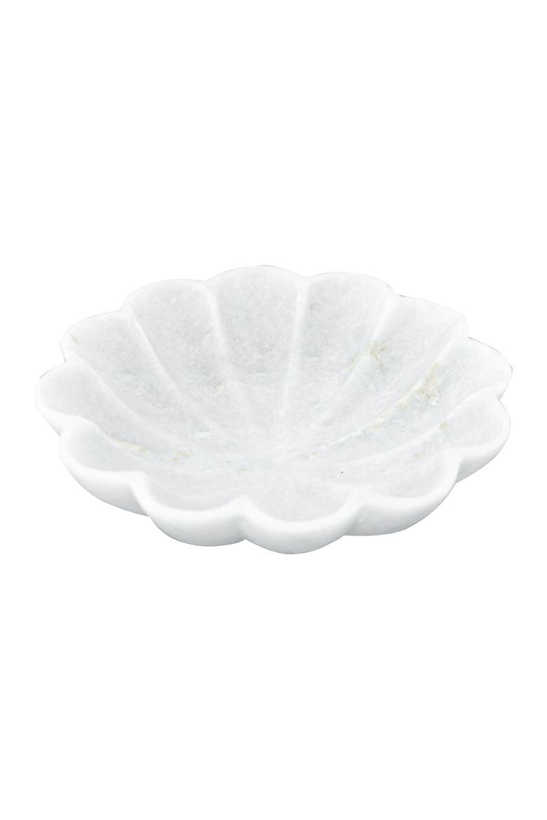 Carved Marble Dish, Main, color, White