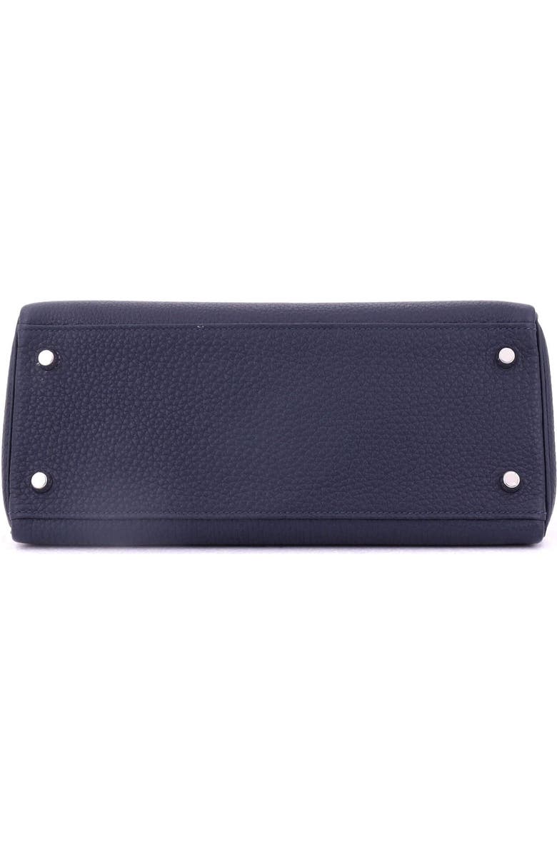 Pre-Owned Hermes Kelly Handbag Blue Togo with Palladium Hardware 28, Alternate, color, Bleu Nuit