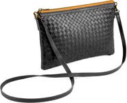 Deux Mains Woven Crossbody Clutch Bag