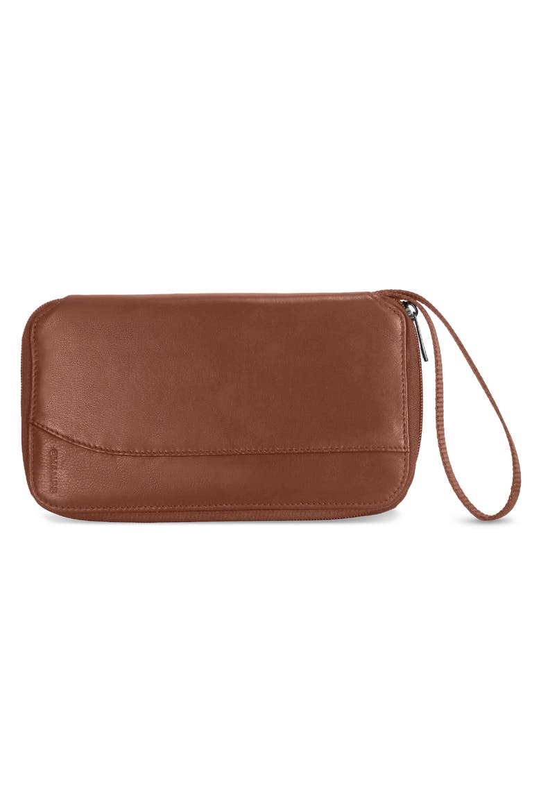Leather Passport Case, Alternate, color, BROWN