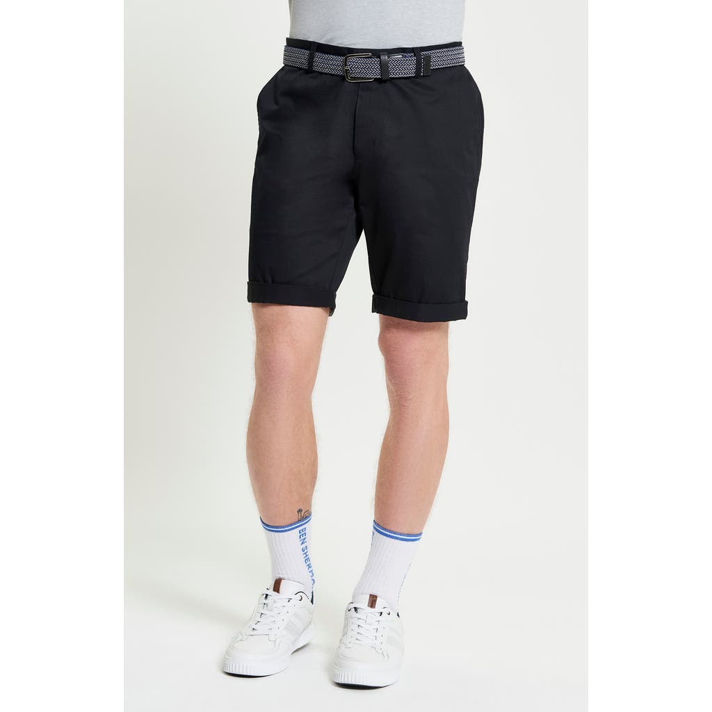 Ben Sherman Signature Stretch Twill Chino Shorts In Black