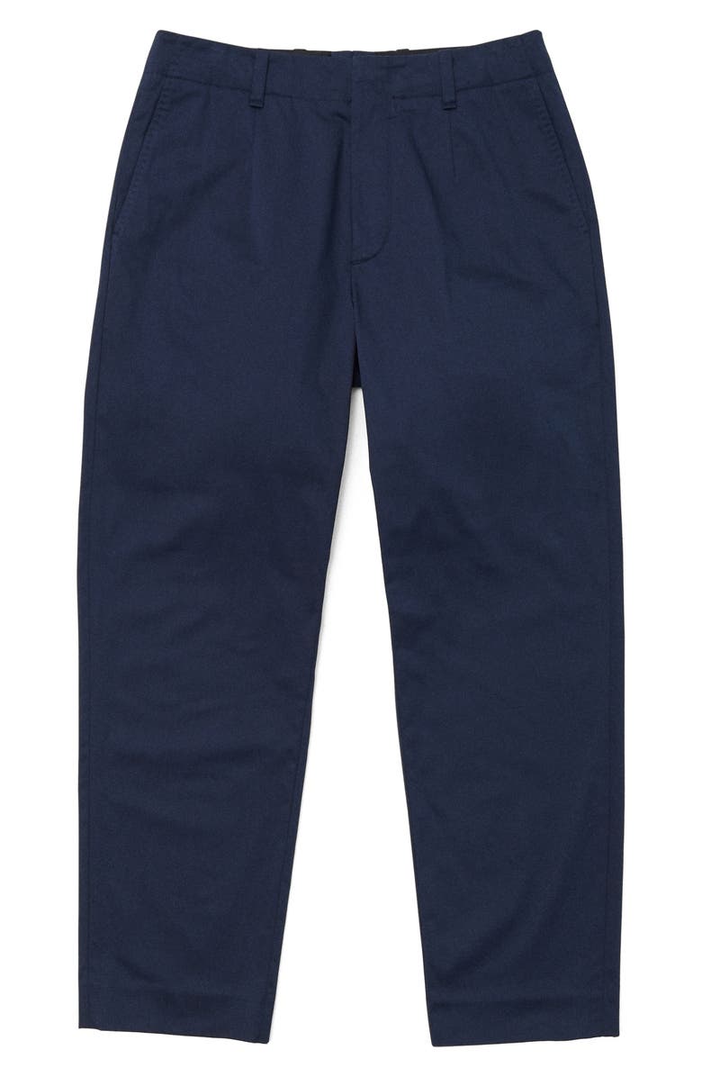 rag & bone Shift Straight Leg Sateen Pants, Alternate, color, Navy