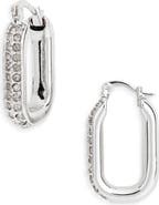 Kurt Geiger London Pavé Crystal Oval Hoop Earrings