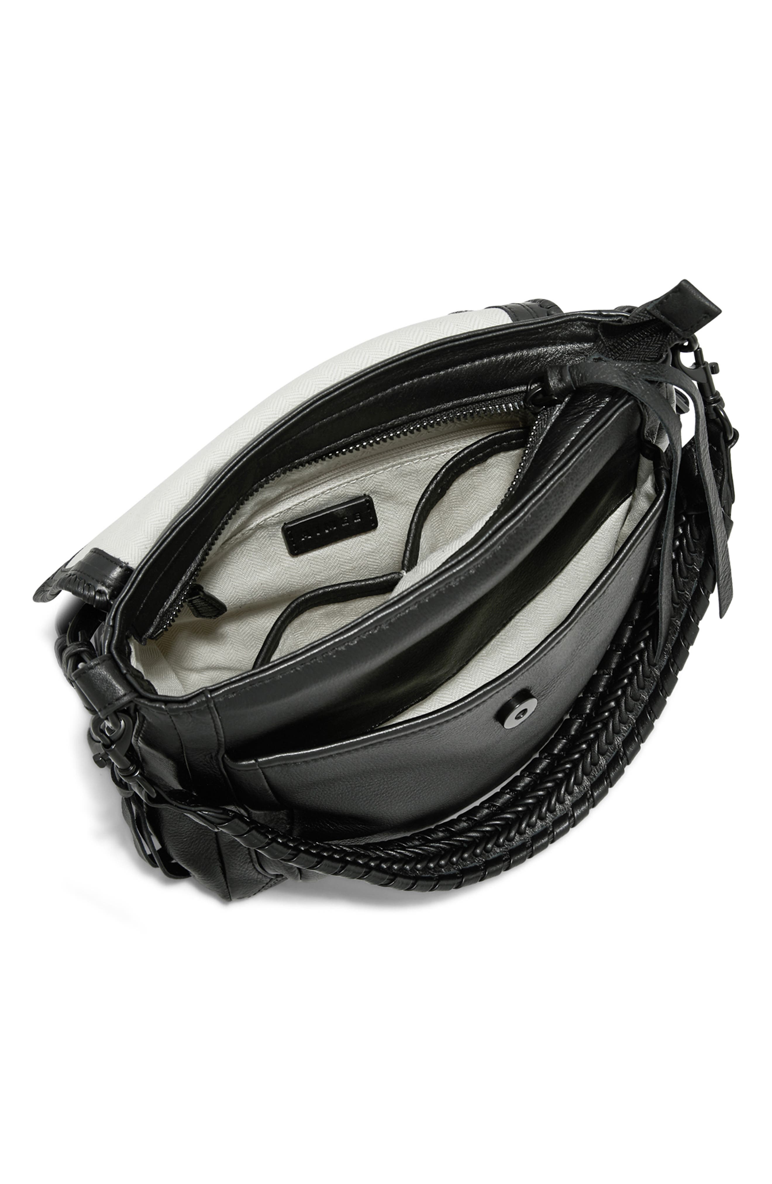 AIMEE All for Love Convertible Leather Shoulder Bag, Alternate, color, Black/Black