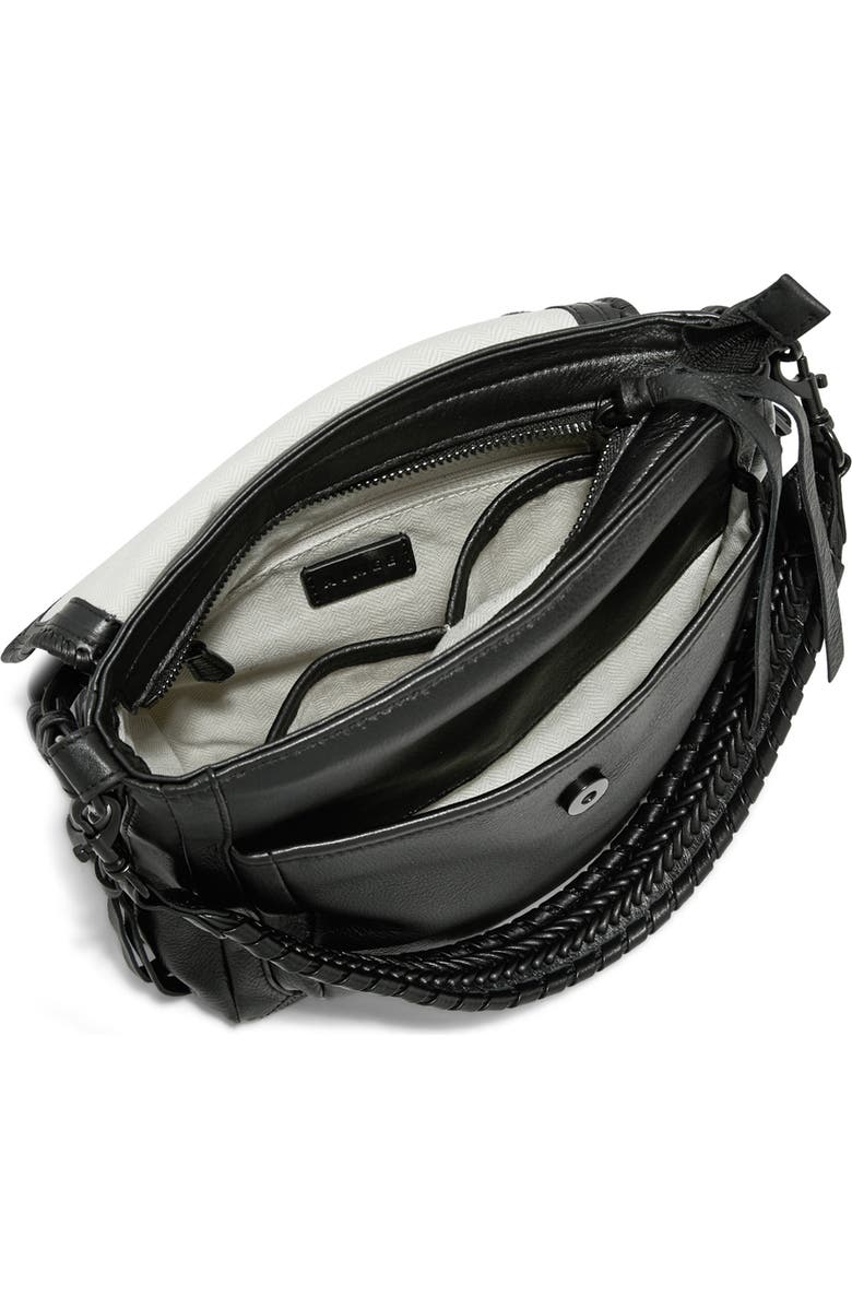 AIMEE All for Love Convertible Leather Shoulder Bag, Alternate, color, Black/Black