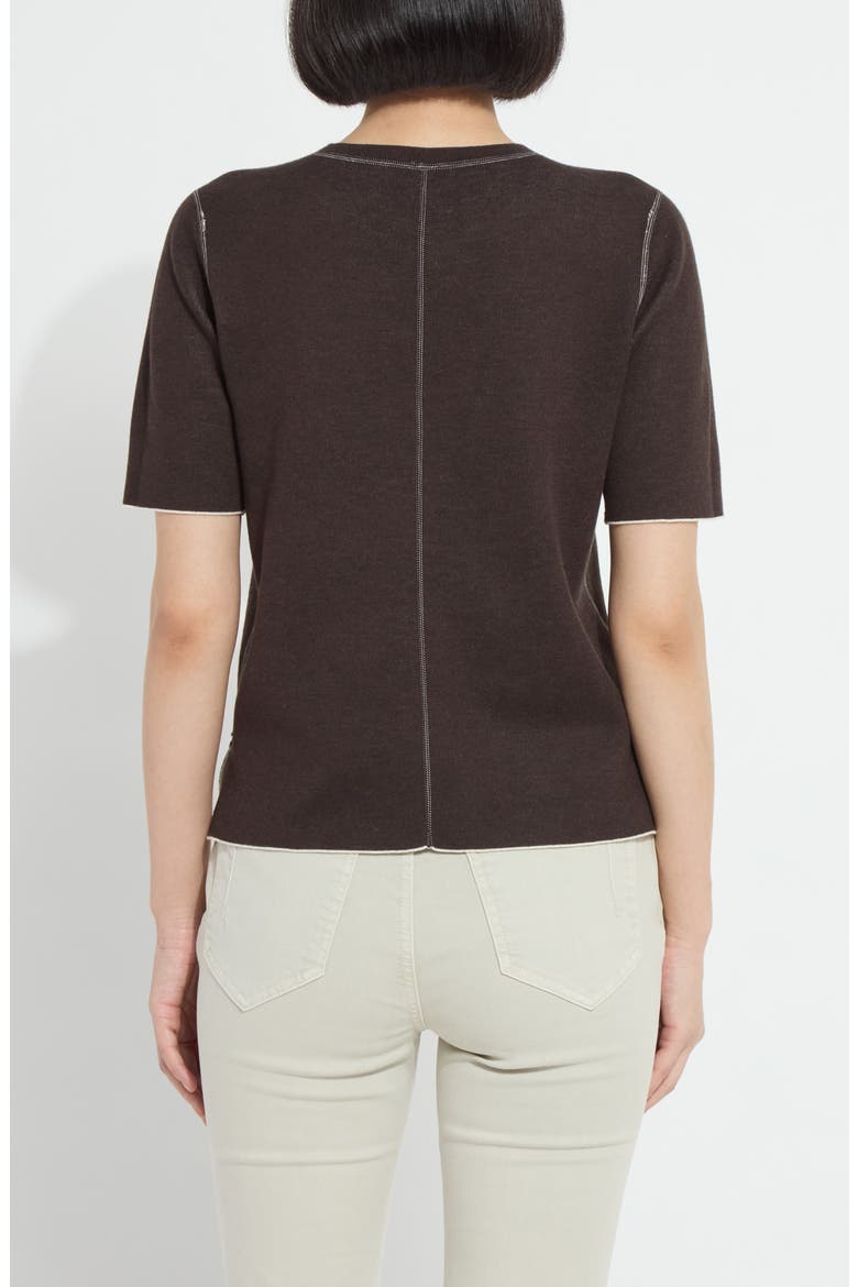 Odessa Reversible Knit T-Shirt, Alternate, color, REFINED TAUPE/ DOUBLE ESPRESSO